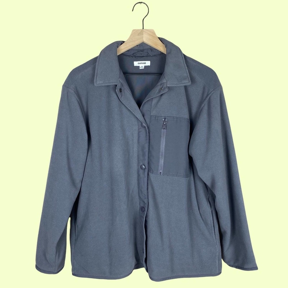Garage Sz S Snap Front Chest Pocket Polar Fleece Autumn Fall Jacket
